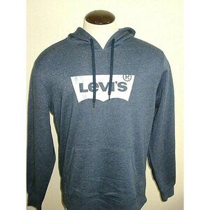 Levi's Men's Pullover Hoodie Cotton Blend Sweatshirt Blue White NWT Free Ship